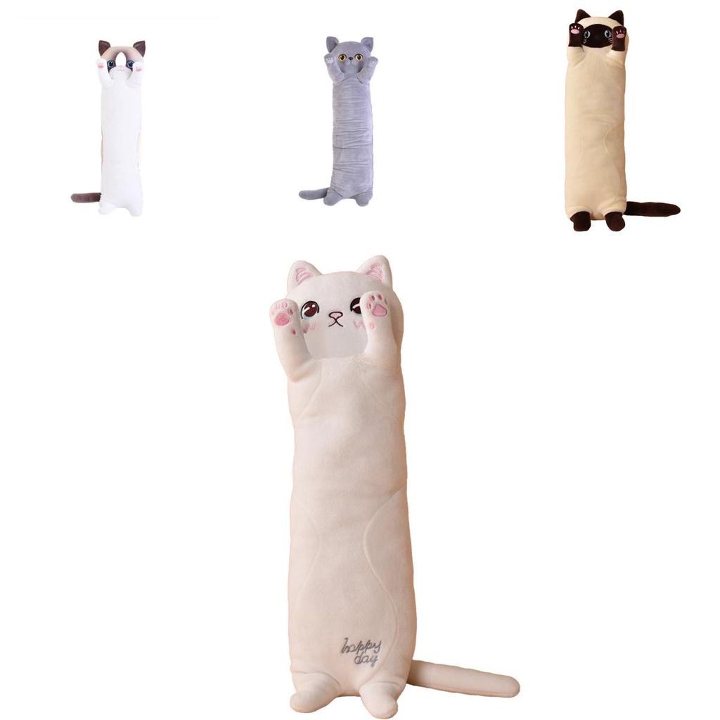 Soft And Cuddly Coconut Cat Plush Pillow For Girls' Bed