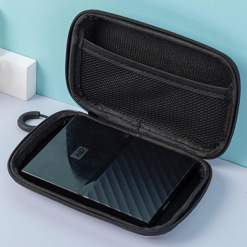 Mini Grey Digital Storage Bag Hard EVA Case Portable Electronics Organizer for USB Cable Charger U Stick Travel Accessories