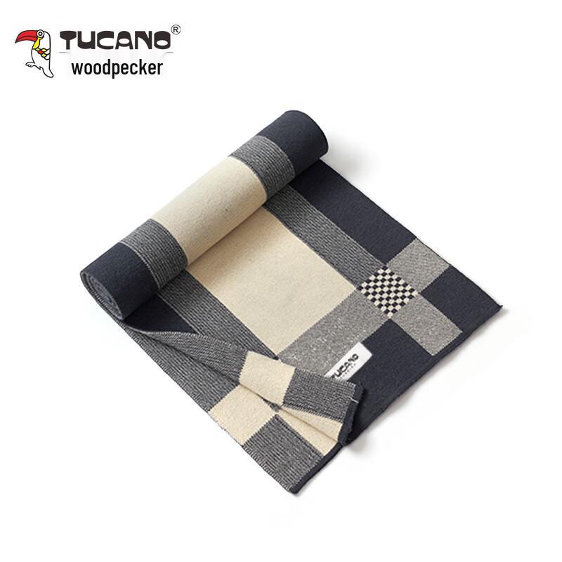 Tucano Men's Classic Plaid Knitted Winter Scarf