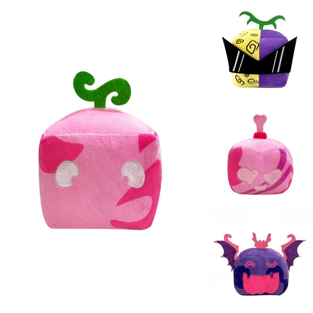 Cross-border New Arrival Blox Fruits Plush Toy In Purple Box Short Plush Stuffed Animal Doll
