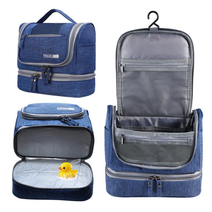 Waterproof Cationic Toiletry and Makeup Bag for Men and Women - Portable Wet/Dry Storage for Business Trips