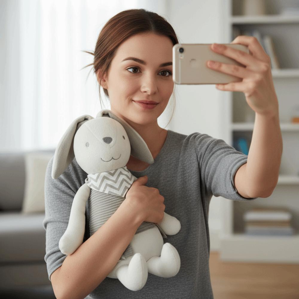 Soft Plush Rabbit Doll Cute Style Stuffed Animal Bed Doll Cute Doll Baby Toys