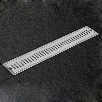 1 Set Stainless Steel Floor Drain Shower Room Large Displacement Deodorant Drainage Cover Rectangular Long