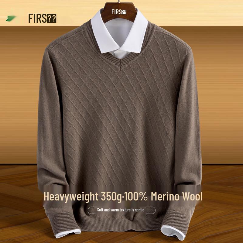 

Мужской свитер с V-образным вырезом Shanshan из 100% мериносовой шерсти