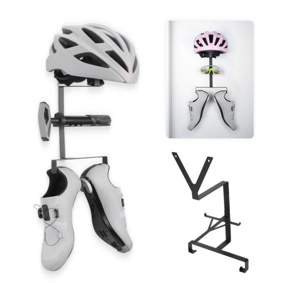 Nástěnný držák na motocyklovou helmu Těžká ocelová motorka Motocykl Sportovní helma Brýle Boty Pumpa Cyklistické vybavení Displej Rack Věšák