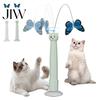 Dispositivo de Juego para Gatos con Motor Silencioso, Varita Eléctrica de Mariposa Recargable, Juguete Interactivo de Varita, Giro de 360° para Juego Autónomo de Gatos con 2 Modos, Ventosa