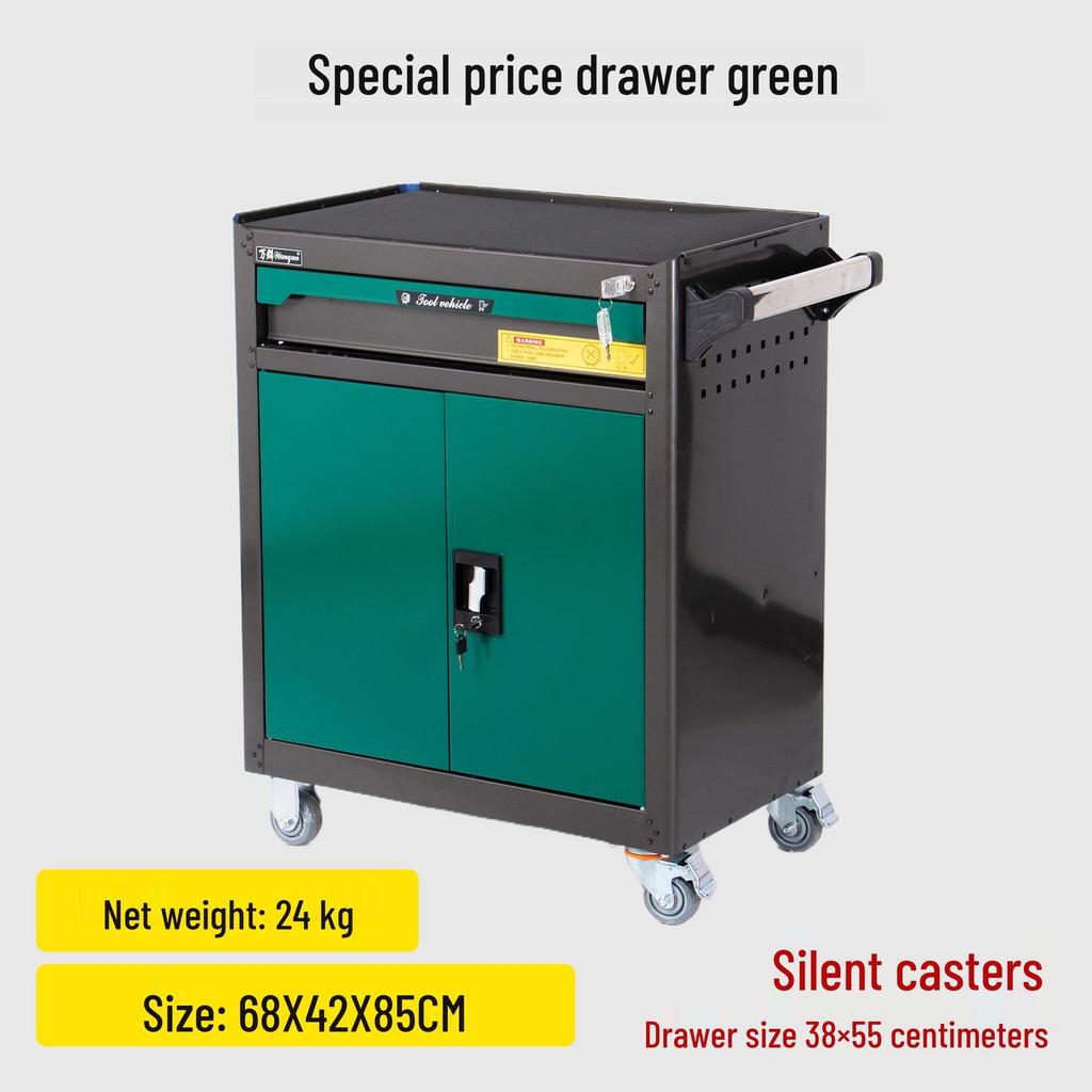 Multi-Layer Thickened Tool Cabinet with Casters for Auto Repair