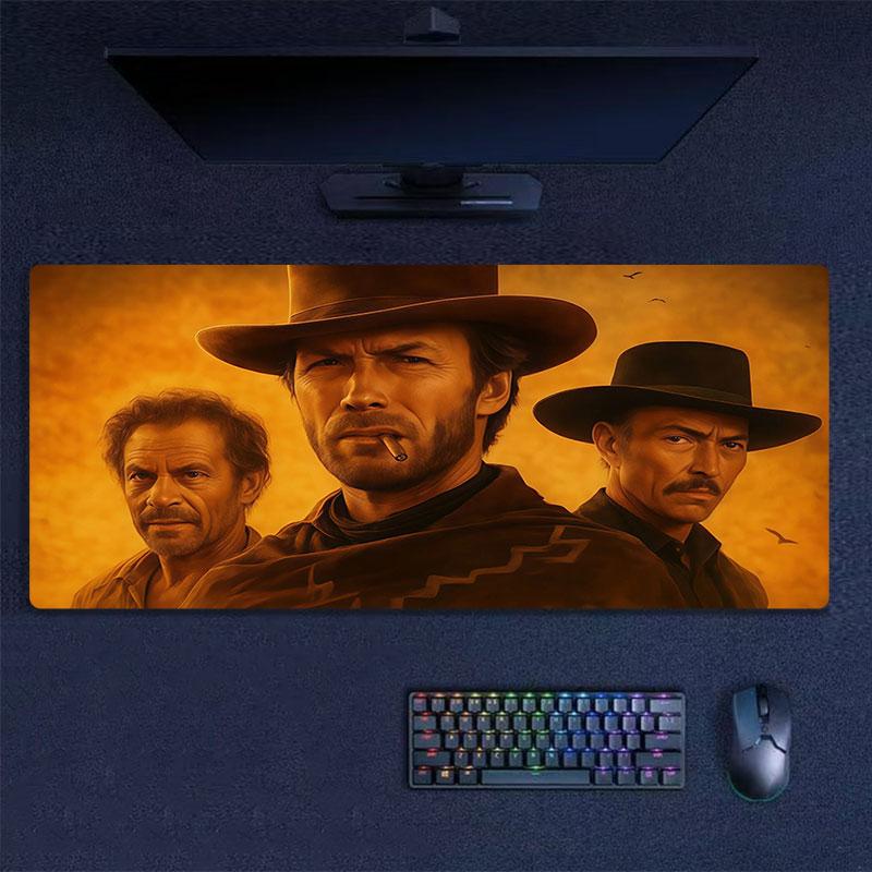 The Good, the Bad and the Ugly Mouse Pad, Large Gaming Desk Mat, Non-slip XXL Mousepad for Laptop & Tablet, Mini PC Playmat with Stitched Edges
