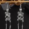 New Halloween Retro Skull Pendant Earrings, Suitable for Women's Gothic Party Accessories, Personalized Punk Style Jewelry Gifts