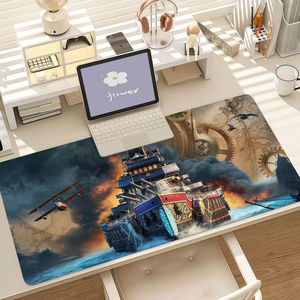 Game World Of Wwarships Mouse Pad Anti Slip Rubber Edge Locked Thickened Laptop Gaming Desk Mat