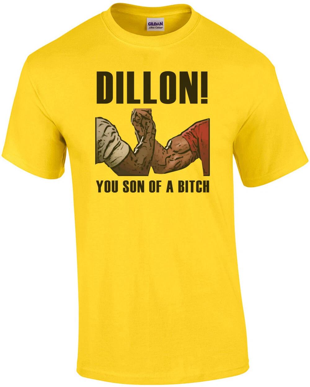 Dillon! You Son Of A Bitch - Predator T-shirt - Arnold Schwarzenegger L
