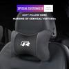 För VW Volkswagen Jetta MK5 Golf Läder Bilbarnstol Nackstöd Minneskum Komfort Nackkudde Bilinteriör För Volkswagen VW RLin