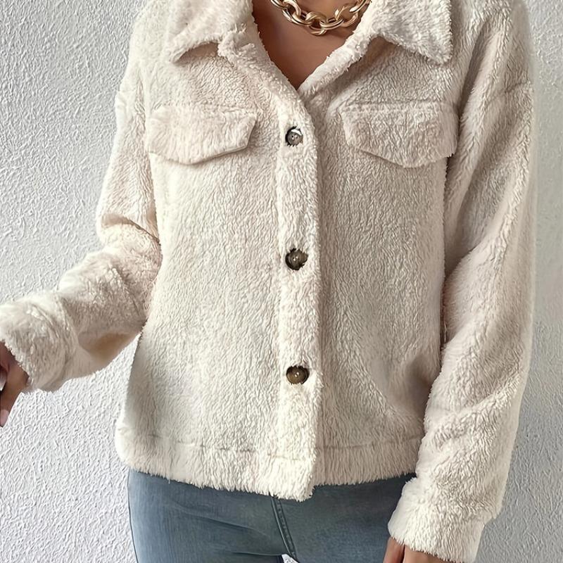 Autumn Winter Loose Casual Lamb Fleece Warm Coat Women All-match Cardigan Outwear Female Button Top