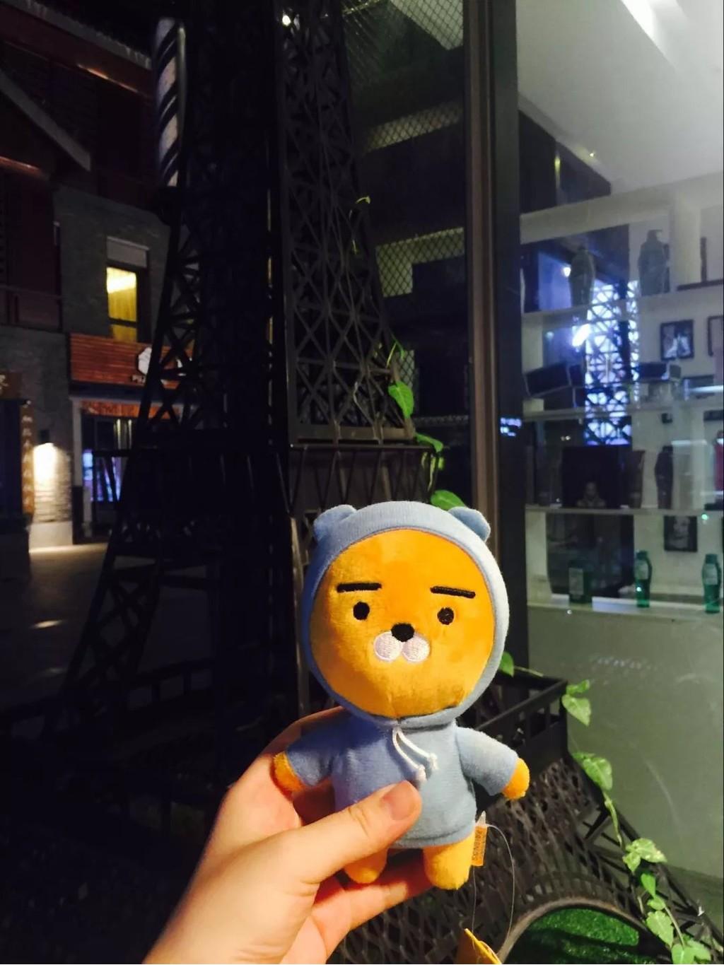 

Premium Quality New Lovely Lion Blue Hoody Kakao Friends Ryan Plush Doll Gift 18CM
