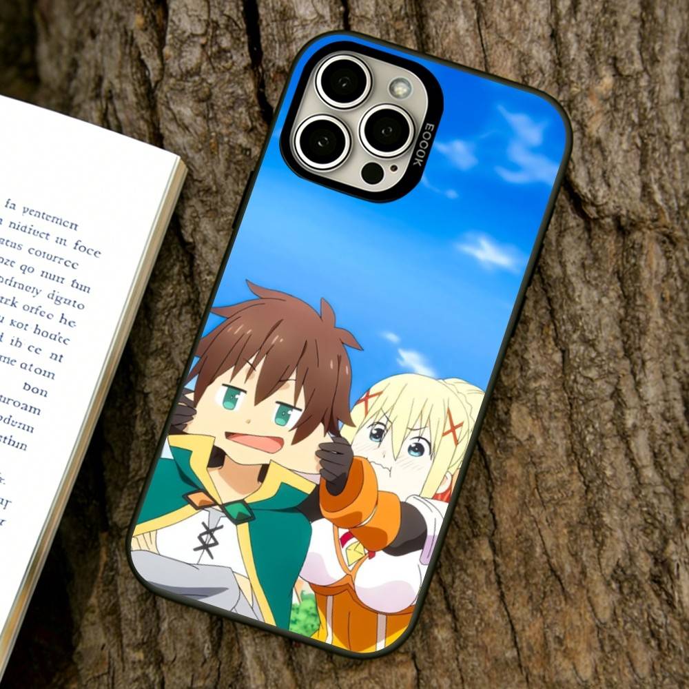 Konosuba Phone Case For iPhone 17,16,15,14,13,12,11 Plus,Pro Max,XS,Colorful Silver Phone case Funda Cover