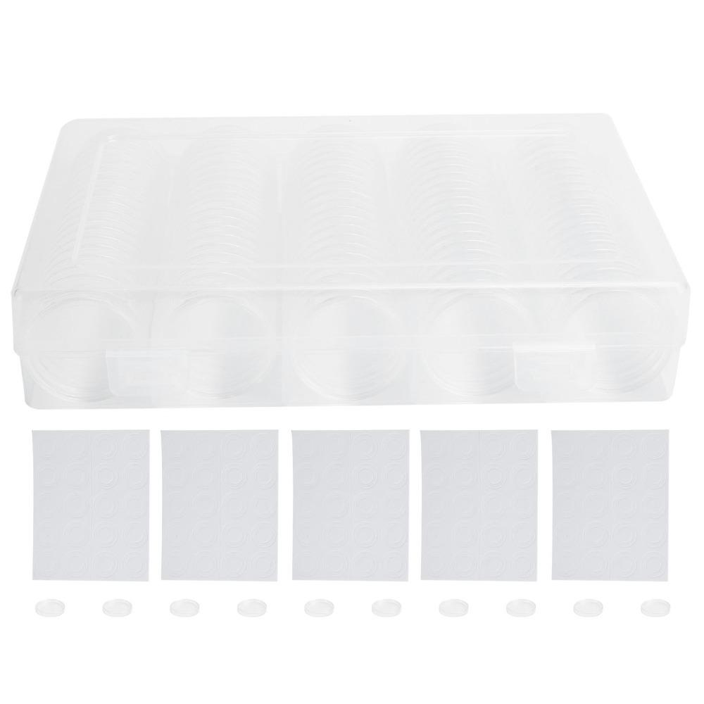 

Display Case Transparent Coin Storage Box Round PP Coin Capsules Foam Cushion 17/20/25/27/30mm Coin Case Collectors