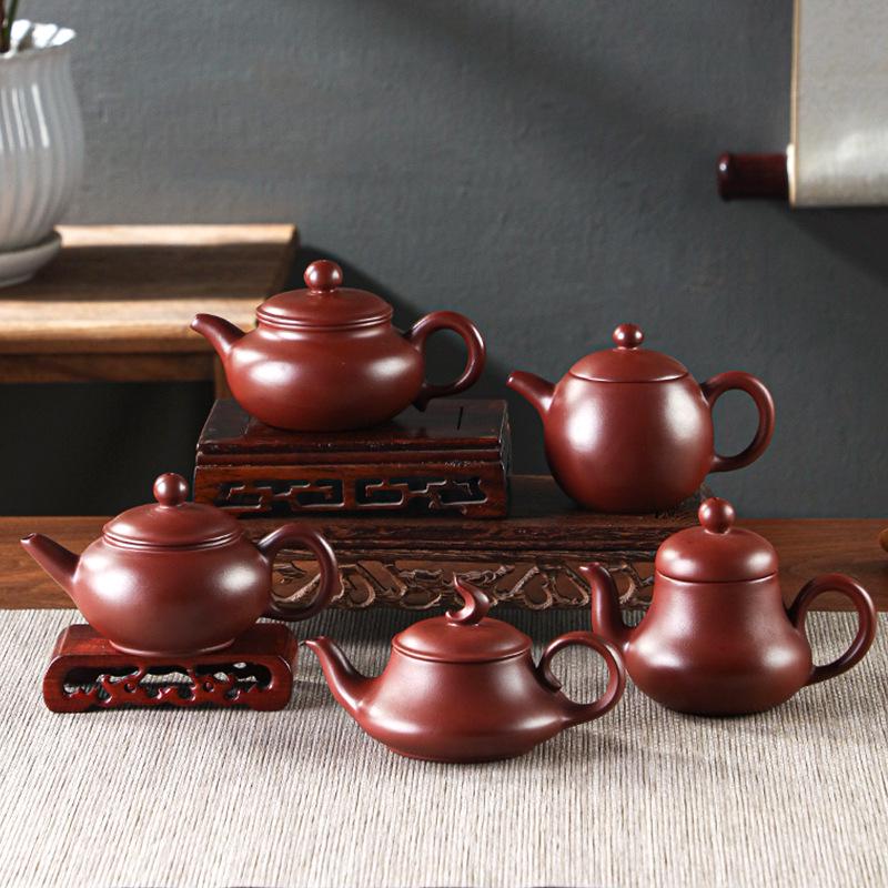 Chaozhou Red Clay Handcrafted Zisha Tea Pot - Small Capacity Brewing Ware