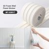 1Roll SXP Foam Wall Sticker 3D Wall Panel 11mm Thick Self Adhesive Skirting Board Wainscoting Suitable for All Indoor Spaces