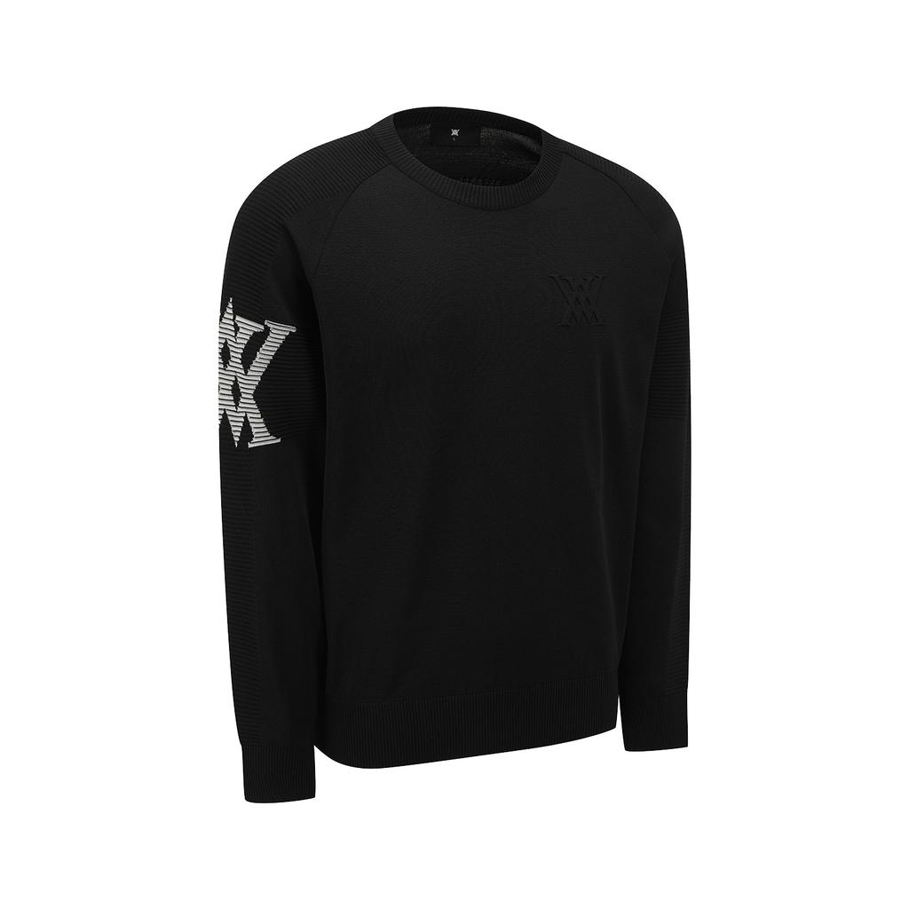 ANEW GOLF Men Logo Crewneck Sweater_Bk
