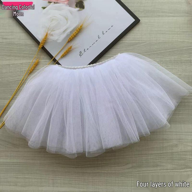 Children's Four-Layer Ballet Tulle Petticoat for Dance Performances