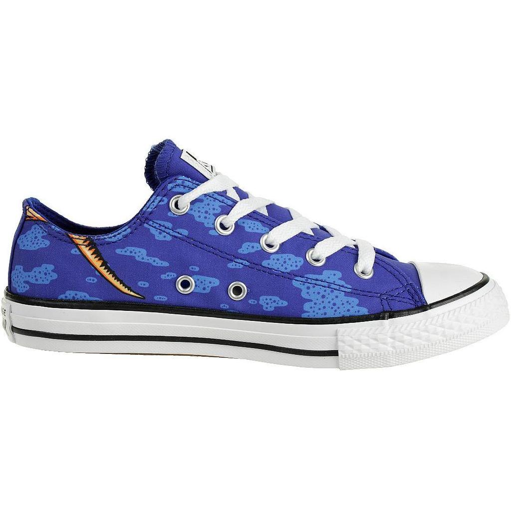 Converse CTAS OX Comfortable Versatile Low-Top Canvas Shoes Kids sneaker Blue White 664247C