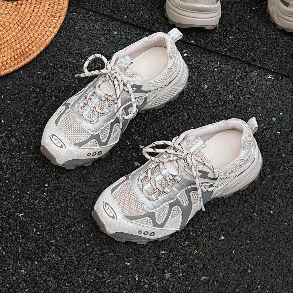 European Products Popular Dad Shoes Girl 2025 Autumn New Niche Non-collision Versatile Shoes Sports and Leisure Forrest Gump Shoes