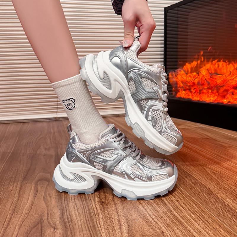 New Dad Shoes for Women Fashionable Thick-soled Sports Single Shoes