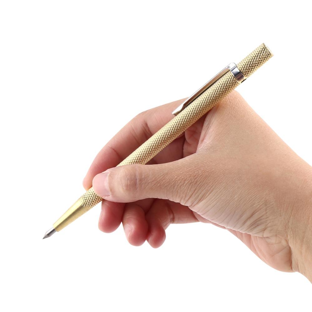 5.7 Inches Length Scriber Tool Gold Color Glass Engraver Engraving Pen Tool For Precision Marking
