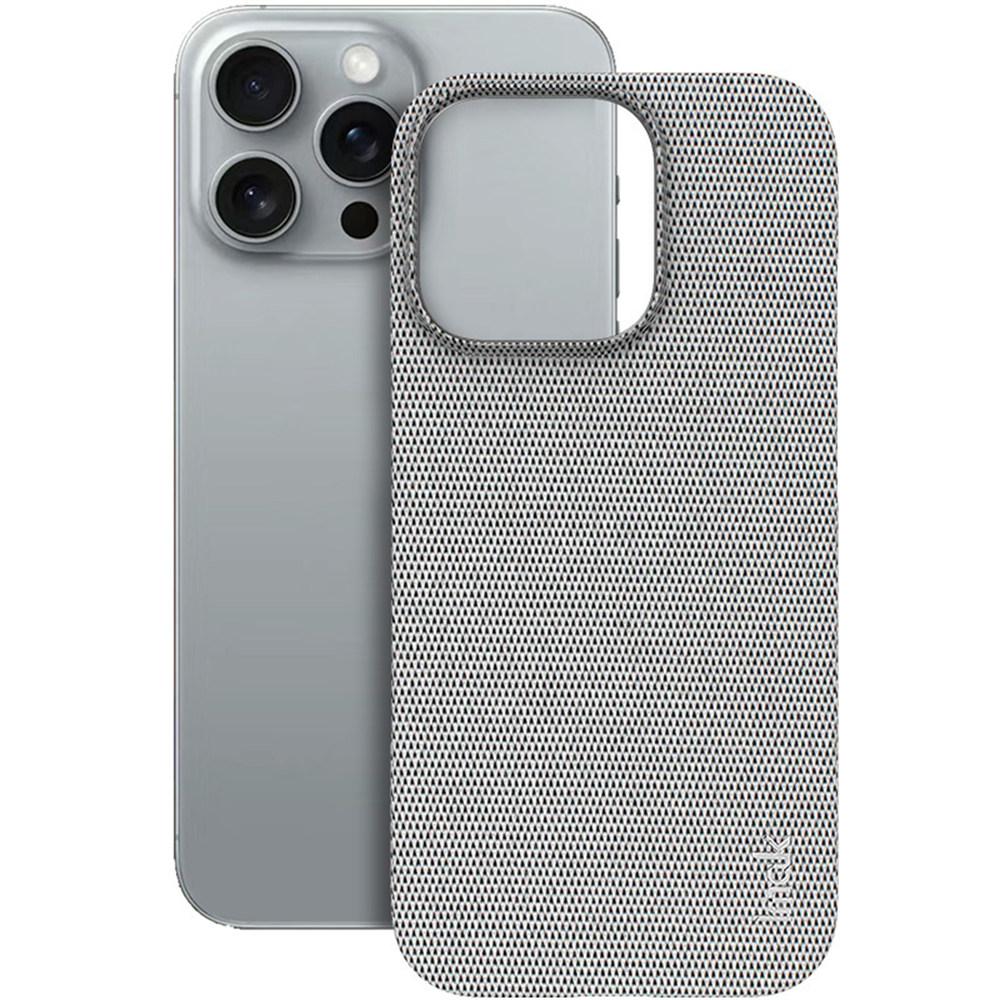 IMAK Ruiyi Series for iPhone 16 Pro Max Case Fabric Texture Leather+PC Phone Back Cover