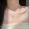 Collana con Fiore Giallo in Stile Pittura a Olio Piccolo Fresco Foresta Piccola Margherita Catena Clavicola Design di Nicchia