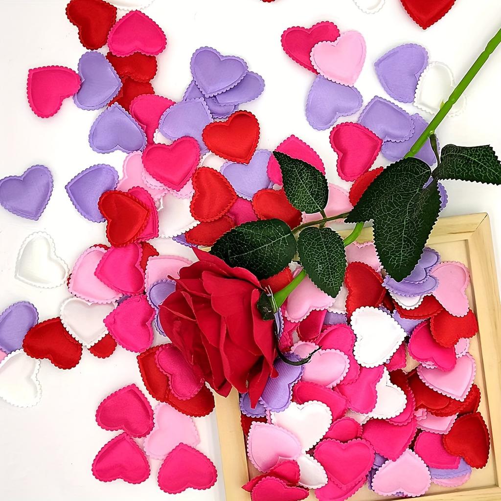 200pcs Lace Heart Confetti Decoration - Romantic Decoration for Valentine's Day Mother's Day Birthday Anniversary Thanksgiving Christmas