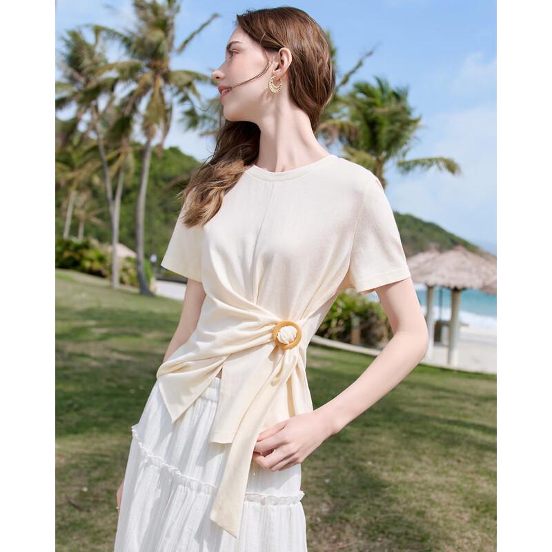 Betu Women's Waist-Tie Short Sleeve T-Shirt