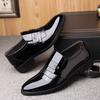 Fashion Lightweight Pointed Toe Slip-On Shoes for Men Men's Leather Loafers Comfortable Office Wedding Party Shoes Business Casual Shoes