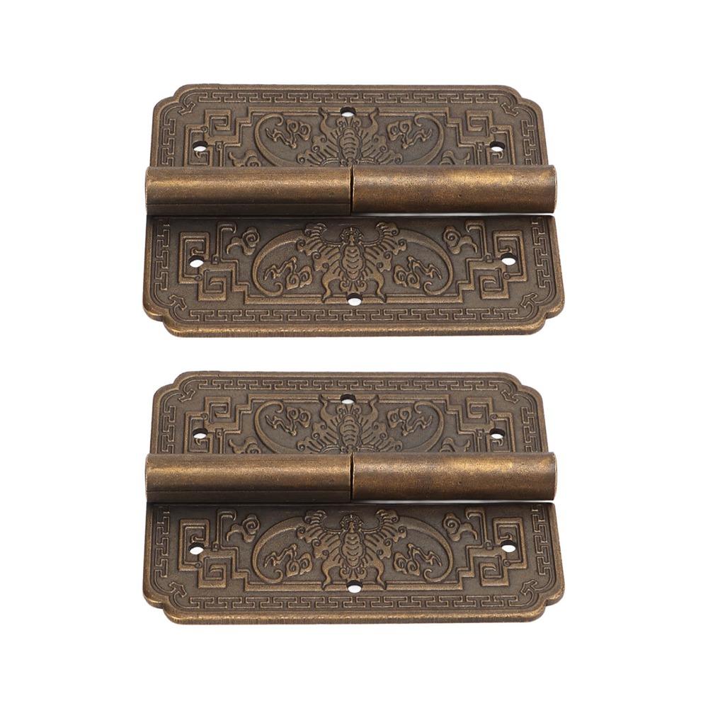 2pcs Decorative Furniture Hinges Vintage Cabinet Hinges Cupboard Door Hinges  Wooden Boxes
