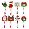 Christmas Market Counter Decor Payment Wand, Festive Credit Card Holder for Readers, Reindeer Reader Accessory Snowman Snowflake Holiday Retail