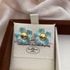 Simple Pearl Fringed Stud Earrings Metal Shell Temperament Elegant Shell Earrings Popular Earrings