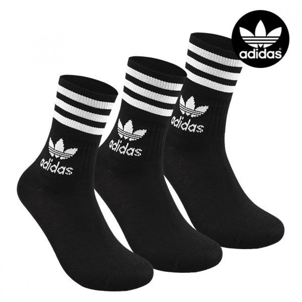 

Adidas Trefoil Mens Womens Mid Cut MidNeck Socks 3 Pack Set GD3576P311343900