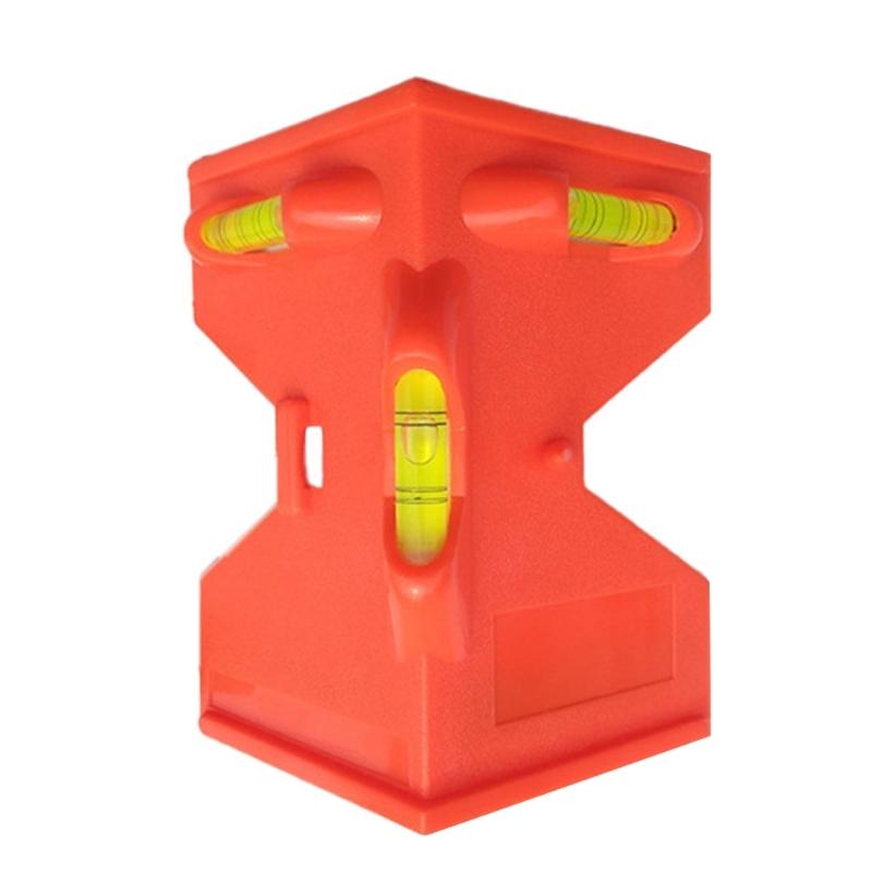 Plastic Post Level Post Level Tool with 3 Bubble Vial & Elastic Loop Check Bubble Level for Posts Pipe Leveling