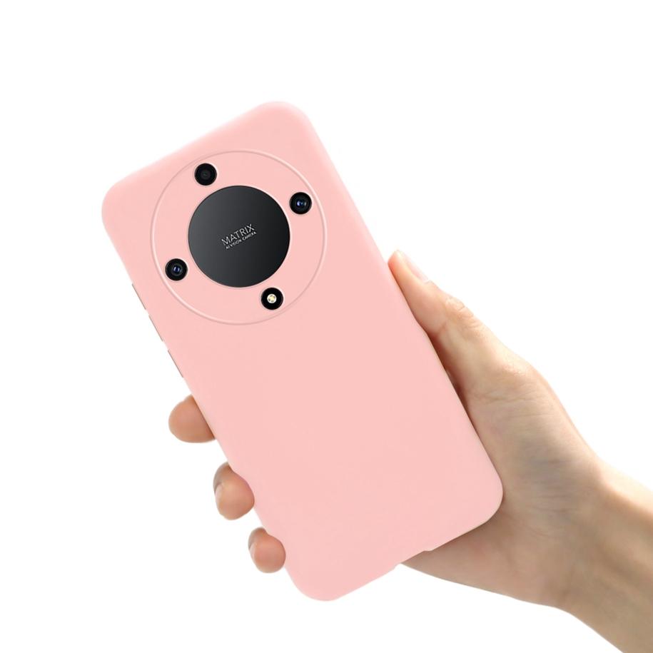 

For Honor Magic 5 Lite Case 2023 Fashion Plain Color Soft Silicone Phone Back Cover For Honor X9a 5G RMO-NX1 Fundas 6.67 Bumper Magic 5 Lite 5G светло-розовый