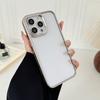 For iPhone 15 Pro Clear Phone Case Electroplating Edge PC Acrylic Back Cover