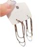 Retro Multi-Layer Chain Rear Hanging Earrings, Women'S Round Face Is Thin, Advanced Sense, Niche Design Earrings, Simple And Fashionable Temperament