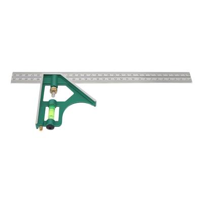 Squadra a Combinazione Multifunzione 300mm Righello Angolare 45 90 Gradi Con Livella a Bolla