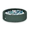 Dry Pool 110x30 Corduroy Green 400 Balls: Pearl, Silver, Metallic Turquoise, Metallic Blue