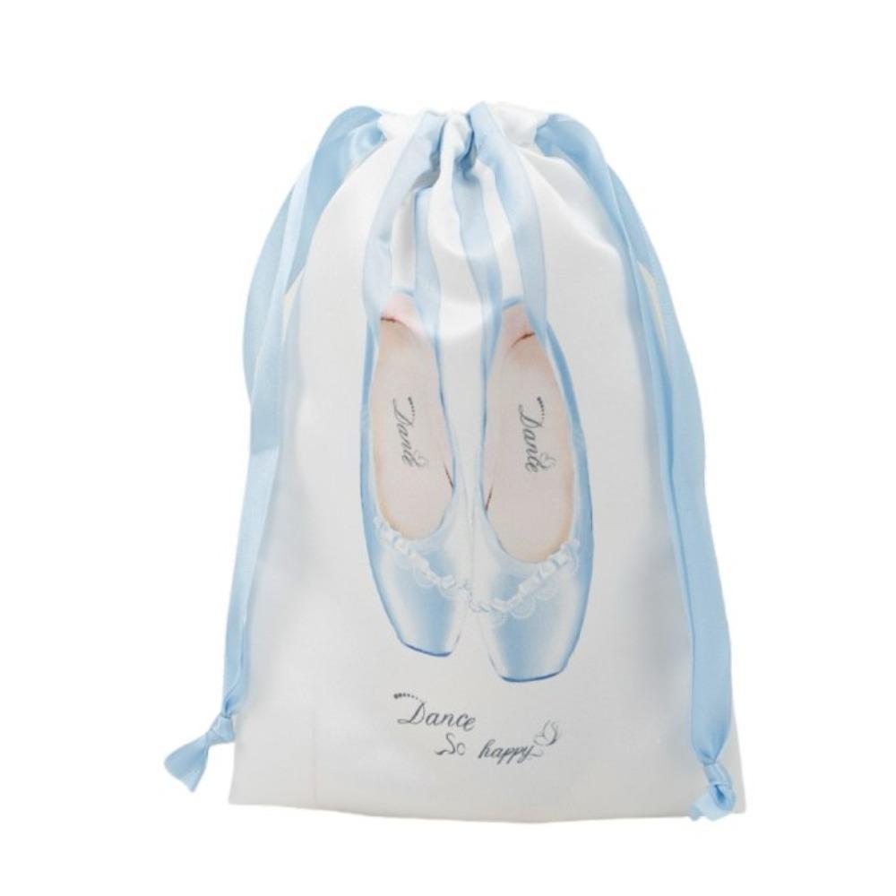 Large Capacity Ballet Shoulder Bag Canvas Mini Bag Pendant Toe Shoes Drawstring Bag Travel