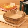 50pcs Disposable Air Fryer Parchment Liners, 9 Inch (5-8QT), Oil-Absorbing for Fries/Chicken