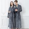 Autumn and Winter Men's Thickening Warm Bathrobe Casual Sleepwear Nightgown
