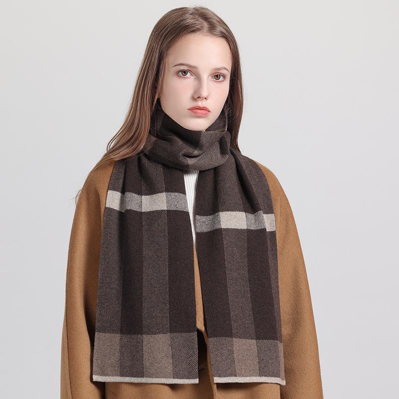 2025 New Cashmere Scarf Women's Small Wide Plaid Versatile Shawl Fashion Autumn and Winter Warm Scarf Can Be