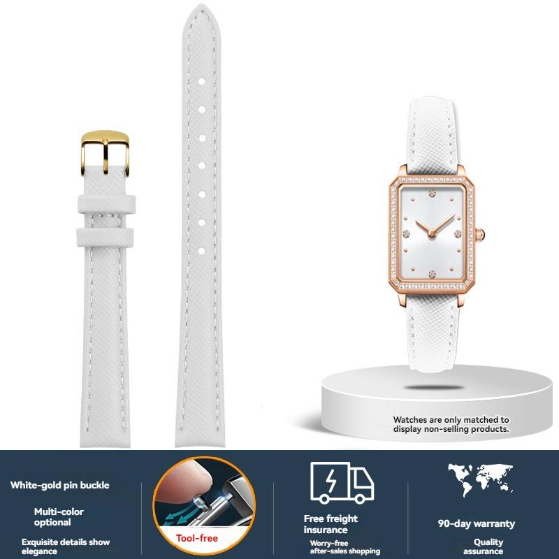 Cowhide Strap women for Fiyta DW Fossil Casio Longines calfskin 10mm 12mm 14mm 16mm 18mm watch strap bracelet Black Green Red