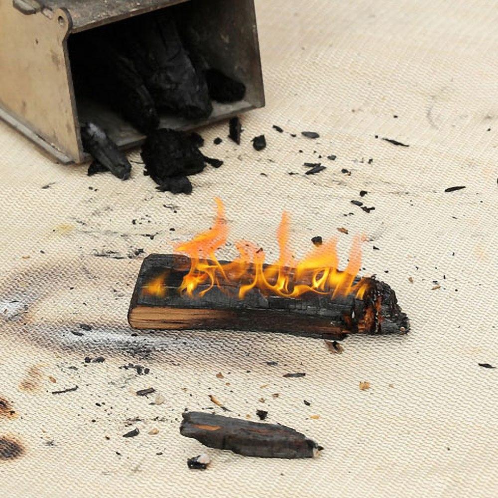 

BBQ Mat - Portable Fire Blanket Protective Patio Insulation Pads Temperature Resistant Flame Retardant Stove Floor Grill Mat 30x30cm бежевый