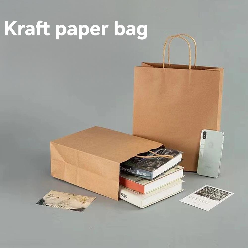 Paper Bags with Handles, Gift Bags Bulk, Retail Bags, Shopping, Milk Tea bags, Eco-friendly Portable Bags